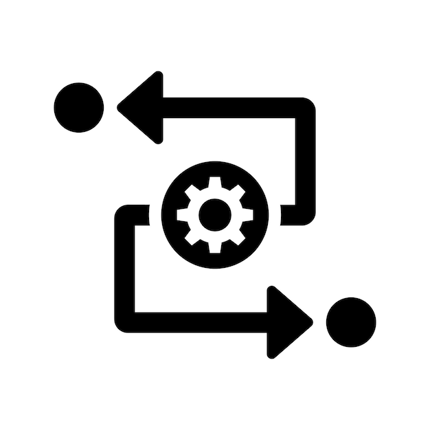 Icône du vecteur de processus