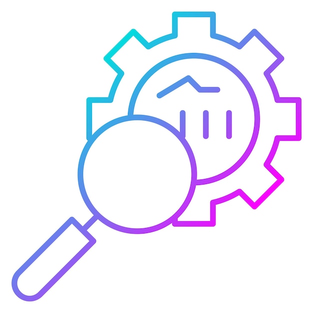 L'icône du vecteur de recherche peut être utilisée pour l'icône d'analyse de données