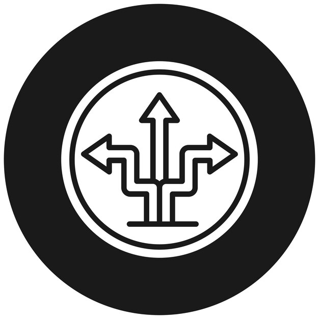 L'icône Du Vecteur De Répartition De La Route Peut être Utilisée Pour Le Jeu D'icônes De Carte Et De Navigation