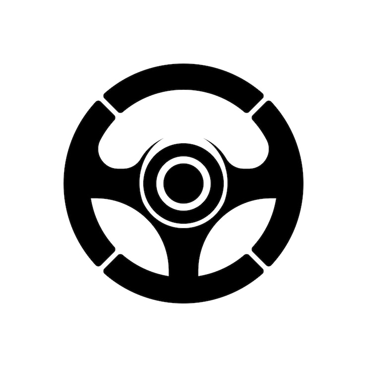 Vecteur icône du volant