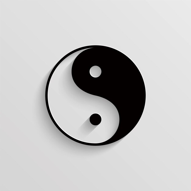 Vecteur l'icône du yin et du yang