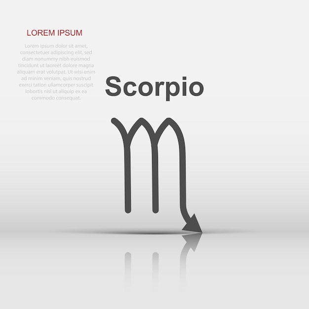 Icône Du Zodiaque Scorpion Vecteur Dans Un Style Plat Signe Astrologique Illustration Pictogramme Concept D'entreprise Horoscope Scorpion