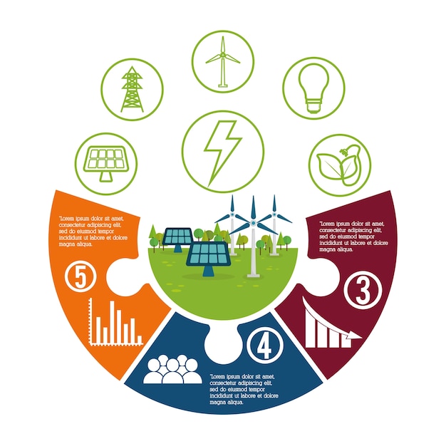 Icône De L'écologie Et De L'énergie