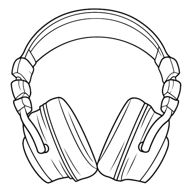 Vecteur icône d'écouteurs illustration conjointe de l'icône vectorielle des écouteurs pour le web