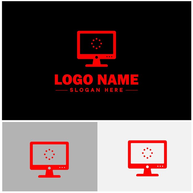 Vecteur icône d'écran d'affichage interface visuelle plate logo signe symbole vecteur modifiable