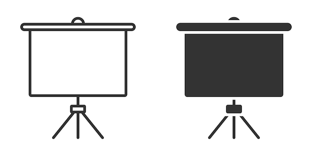 Icône De L'écran Du Projecteur Illustration Vectorielle