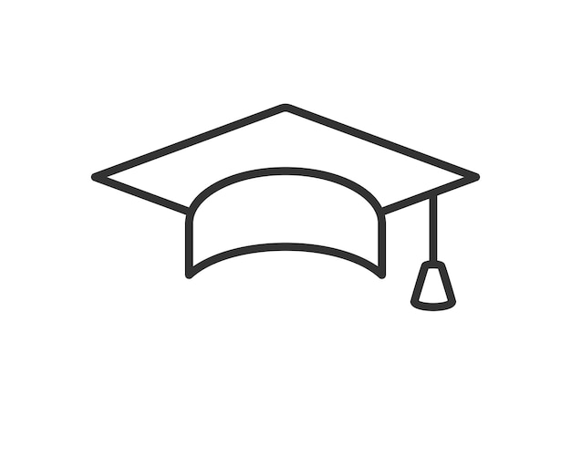 Icône De L'éducation Vecteur Illustartion Chapeau De Collège Ou Symbole De Chapeau De Diplômé Signe De Diplôme étudiant