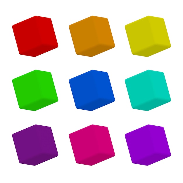 Icône d'élément 3D en forme de cube
