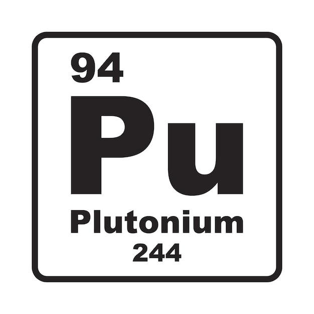 Icône De L'élément Plutonium
