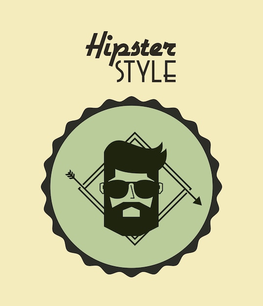 Vecteur icône d'élément de style hipster rétro