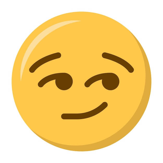 Vecteur l'icône de l'emoji du visage souriant