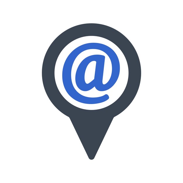 Vecteur icône d'emplacement du courrier électronique