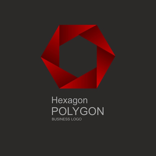 L'icône De L'entreprise Hexagon Plat Concept De Conception Géométrique Hexagonale Polygonale