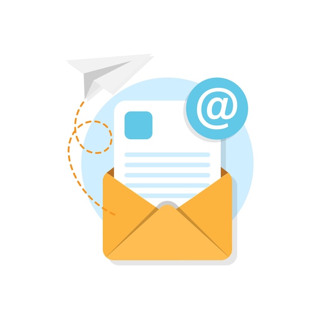 Icône d'envoi d'e-mail dans un style plat Enveloppe recevoir illustration vectorielle sur fond isolé Signe de notification de boîte aux lettres concept d'entreprise