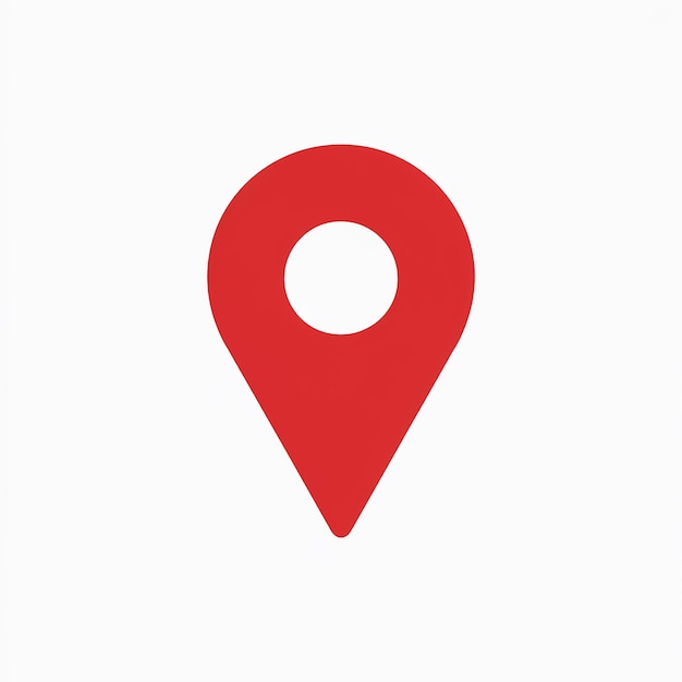 Une icône de épingle de localisation rouge couramment utilisée dans les applications de cartographie ou de localisation