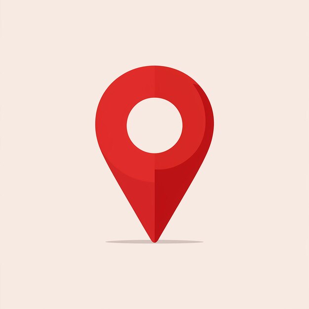 Une icône de épingle de localisation rouge couramment utilisée dans les applications de cartographie ou de localisation