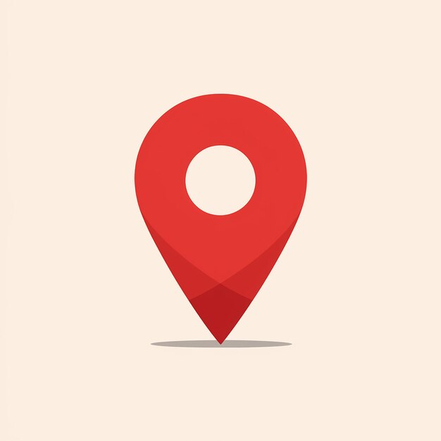Une icône de épingle de localisation rouge couramment utilisée dans les applications de cartographie ou de localisation