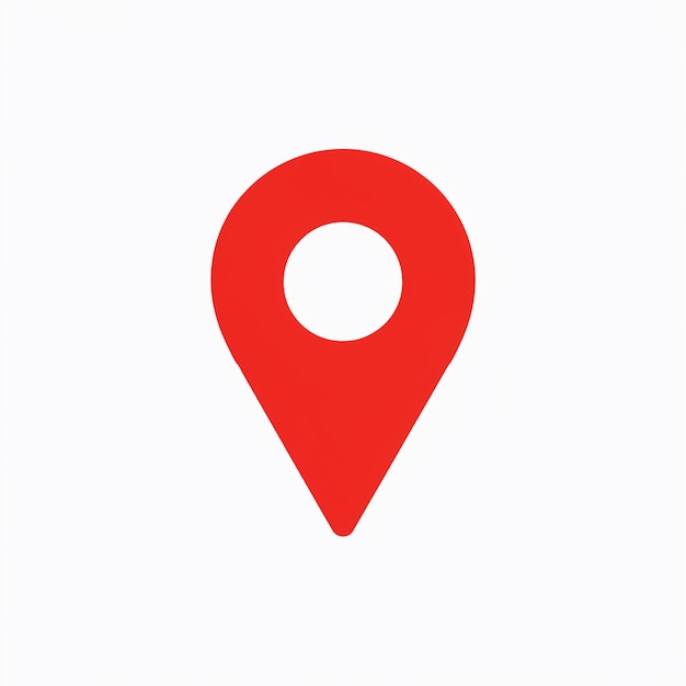 Une icône de épingle de localisation rouge couramment utilisée dans les applications de cartographie ou de localisation