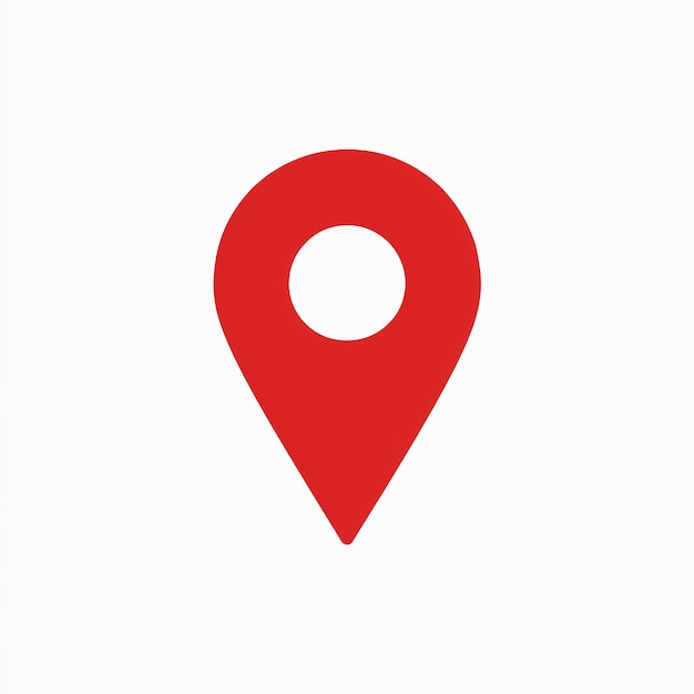 Une icône de épingle de localisation rouge couramment utilisée dans les applications de cartographie ou de localisation