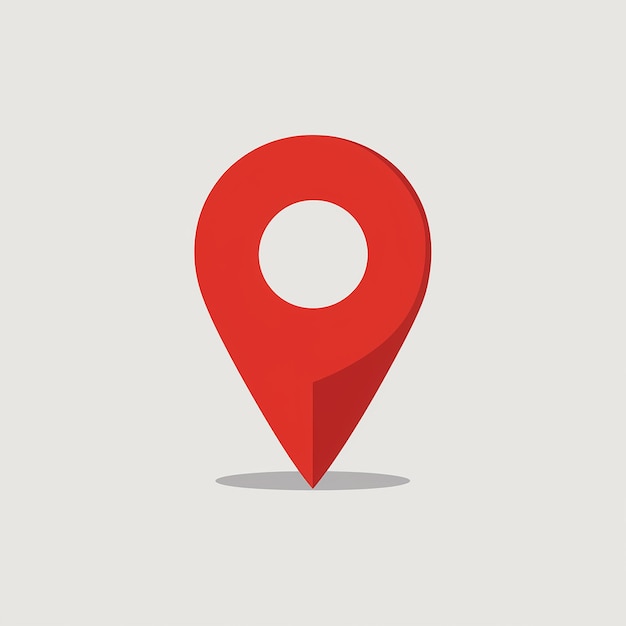Une icône de épingle de localisation rouge couramment utilisée dans les applications de cartographie ou de localisation
