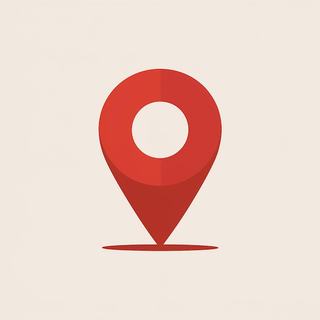 Une icône de épingle de localisation rouge couramment utilisée dans les applications de cartographie ou de localisation