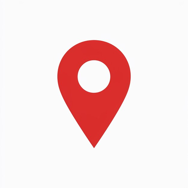 Une icône de épingle de localisation rouge couramment utilisée dans les applications de cartographie ou de localisation