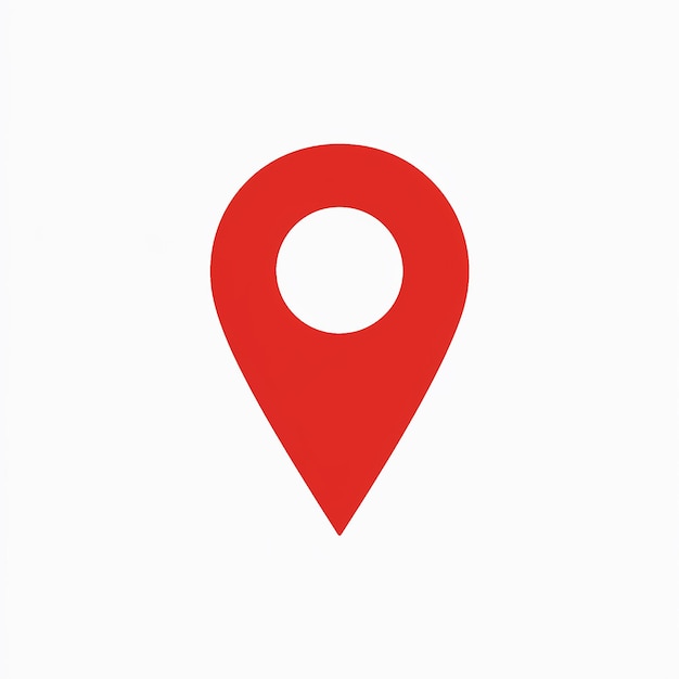Une icône de épingle de localisation rouge couramment utilisée dans les applications de cartographie ou de localisation
