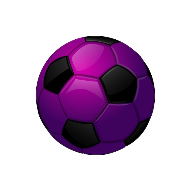 Icône D'équipement De Sport De Ballon De Football Ou De Soccer Violet