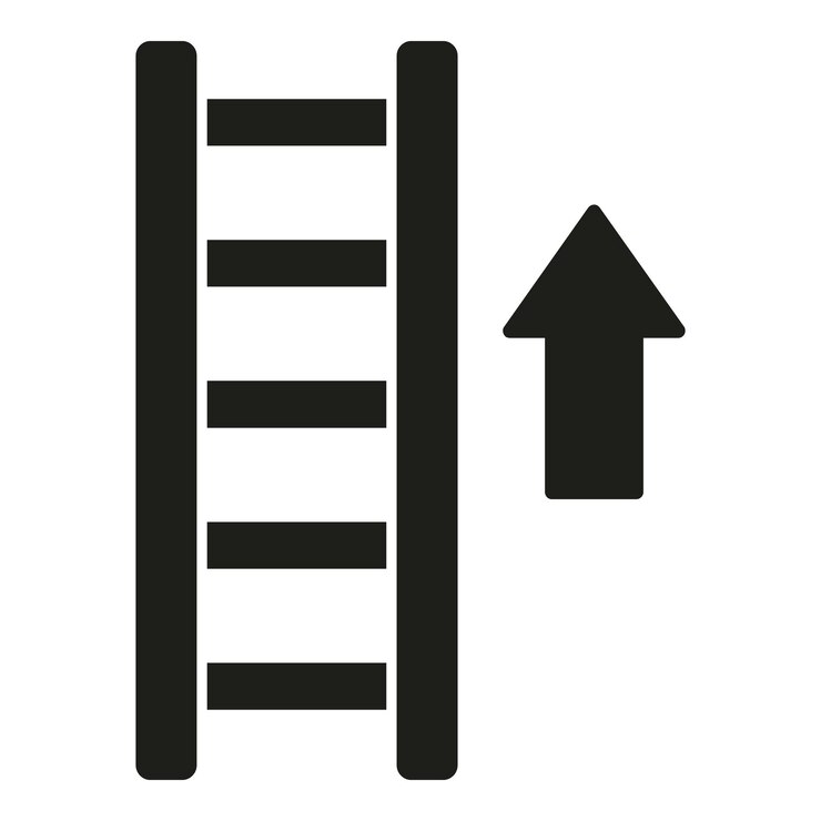 Vecteur icône d'escalier de sortie vecteur simple personne quittant le plan du bureau