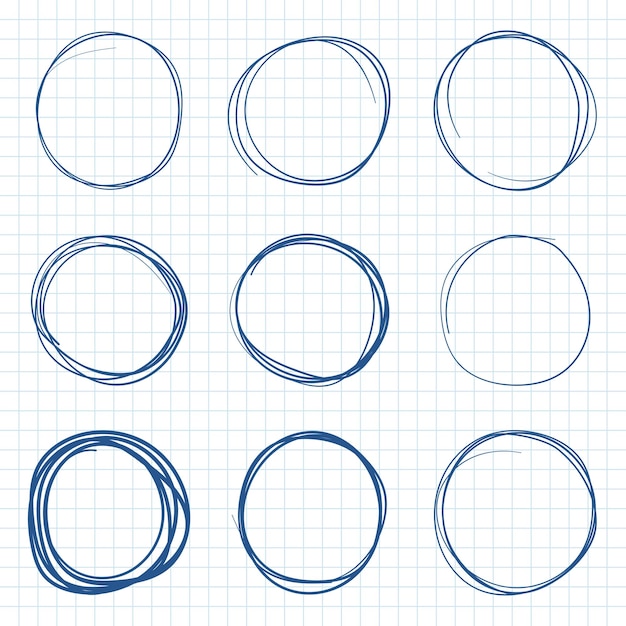 Vecteur icône d'esquisse en ligne circulaire dans le style dessiné à la main illustration vectorielle de griffon circulaire sur fond isolé concept d'entreprise de panneau à crayon ou à bulle de stylo