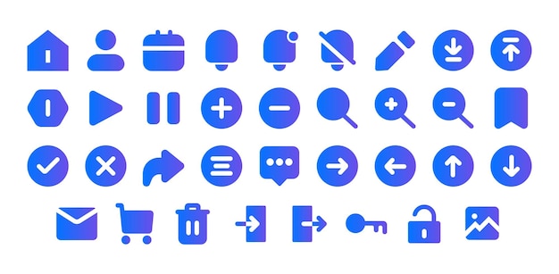 Icône essentielle de l'interface utilisateur appropriée pour les sites Web ou les applications