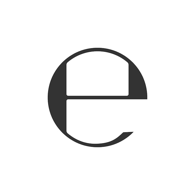 Icône estimée Symbole d'illustration de marque E Vecteur de poids de signe