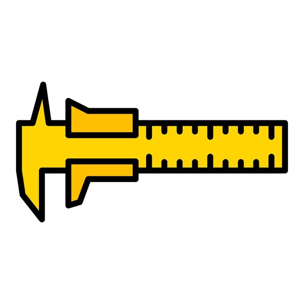 Vecteur icône de l'étalon vernier