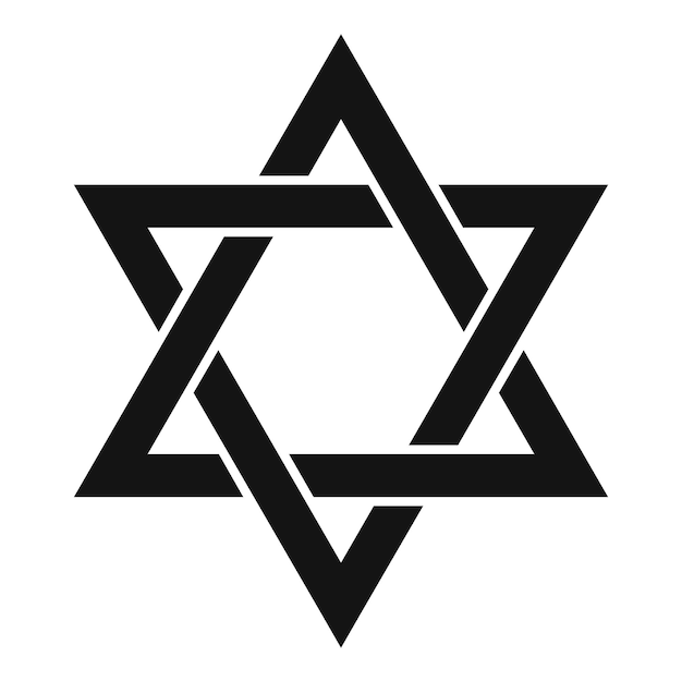 Vecteur icône étoile de david illustration simple de l'icône de vecteur étoile de david pour la conception de sites web isolée sur fond blanc