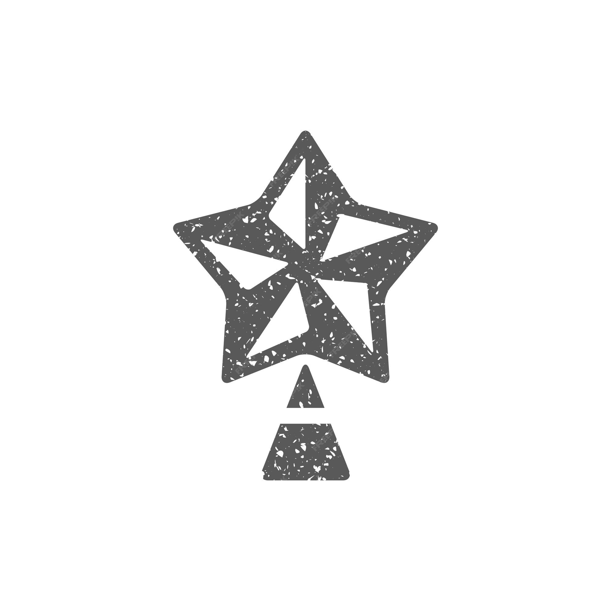 Icône étoile De Noël Dans L'illustration Vectorielle De Texture Grunge