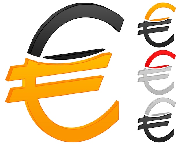 Vecteur icône de l'euro