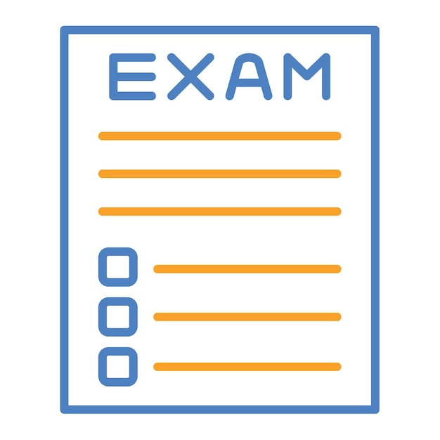 Vecteur icône de l'examen