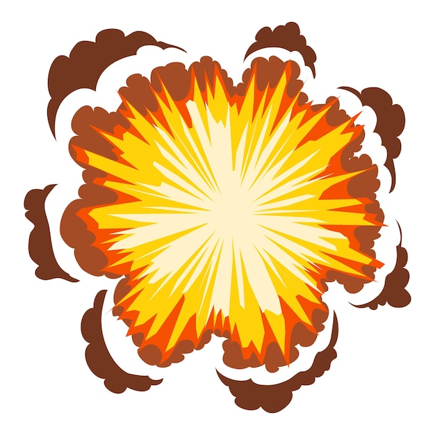 Vecteur icône d'explosion illustration de dessin animé de l'icône de vecteur d'explosion pour le web