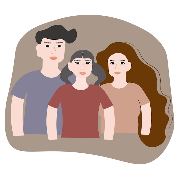 icône de famille heureuse symbole d'illustration vectorielle