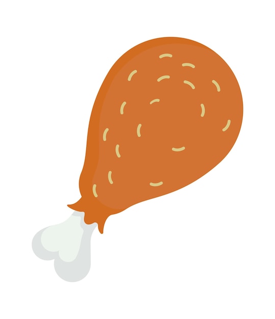 Icône de Fast-Food de poulet frit Illustration vectorielle