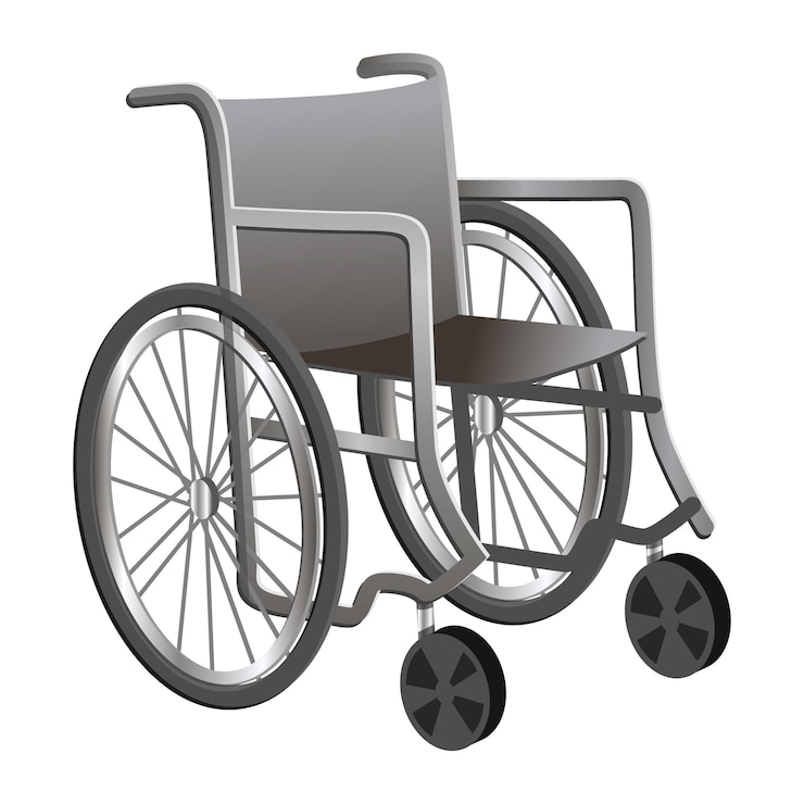 Vecteur icône de fauteuil roulant caricature de l'icône de vecteur de fauteuil roulant pour la conception web isolé sur fond blanc