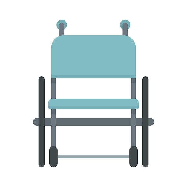 Vecteur icône de fauteuil roulant vide illustration plate de l'icône de vecteur de fauteuil roulant vide isolée sur fond blanc