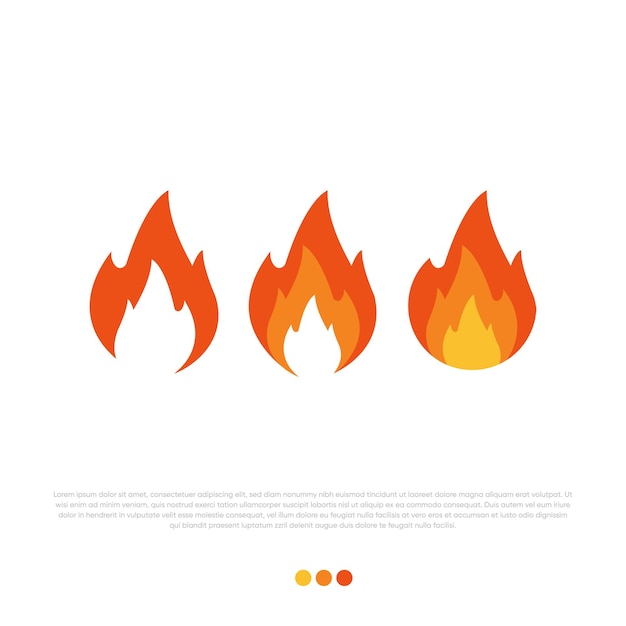 Icône De Feu Pour Le Logo