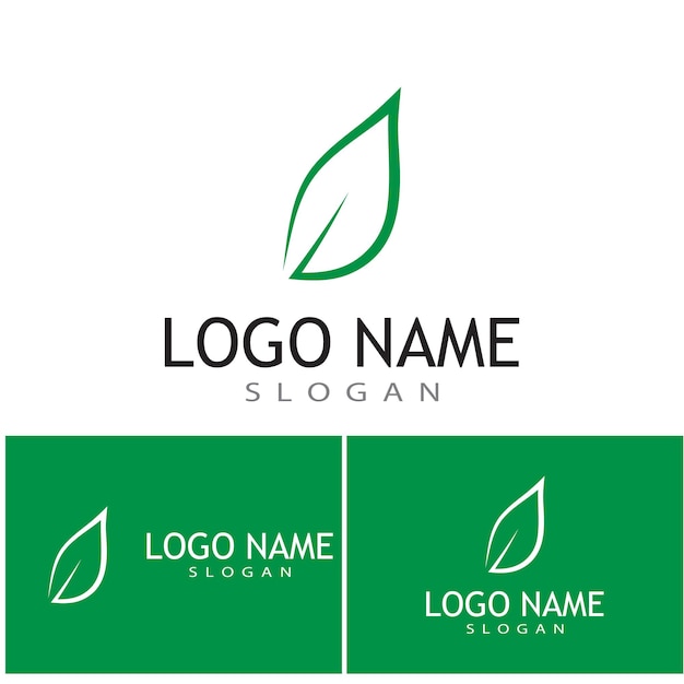 Vecteur icône de feuille modèle de logo de conception d'illustration vectorielle