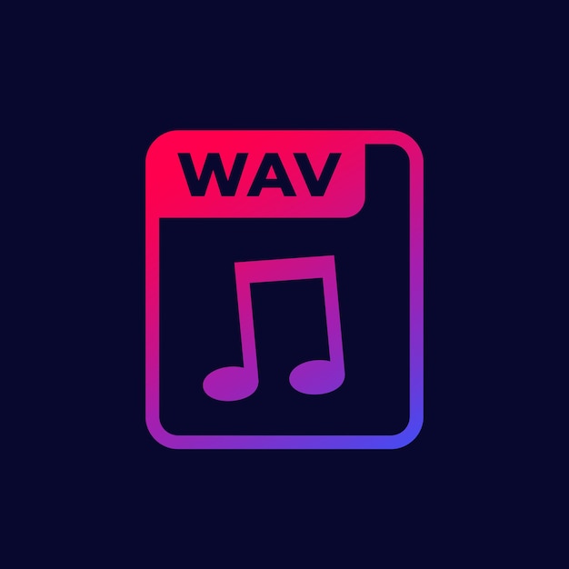 Icône de fichier audio wav pour le web