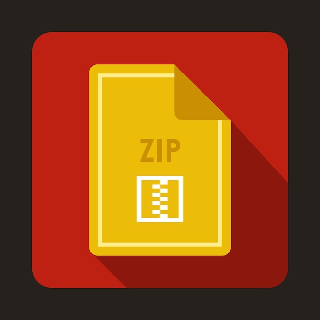 Icône De Fichier Zip Dans Un Style Plat Avec Symbole De Type De Document Grandissime
