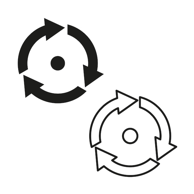 Icône De Flèches Circulaires Symbole De Système Synchronisé Signe De Cycle Continu Illustration Vectorielle Eps 10