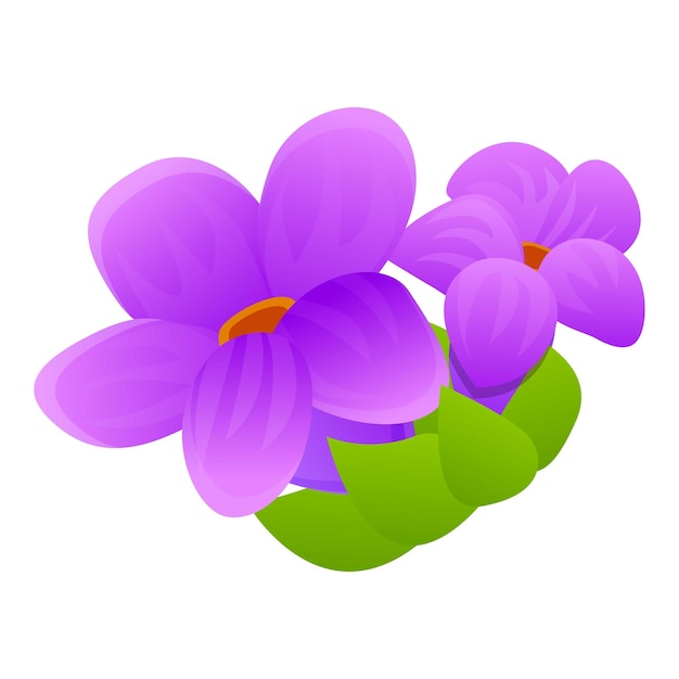 Vecteur icône de fleur de lavande dessin animé de l'icône de vecteur de fleur de lavande pour la conception de sites web isolée sur fond blanc