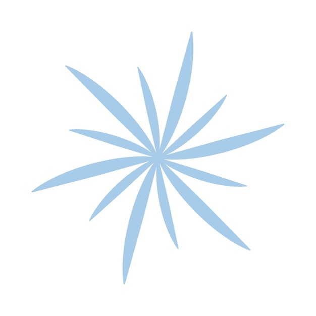 Icône de flocon de neige. Icône de vecteur isolé modifiable en bleu sur fond transparent. Symboles de contour à la mode pour les applications mobiles et la conception de sites Web