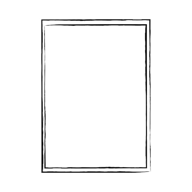 Vecteur icône de forme de cadre grunge rectangle vertical décoratif élément de cartouche de bordure vintage pour une simple conception de bannière dans l'illustration vectorielle